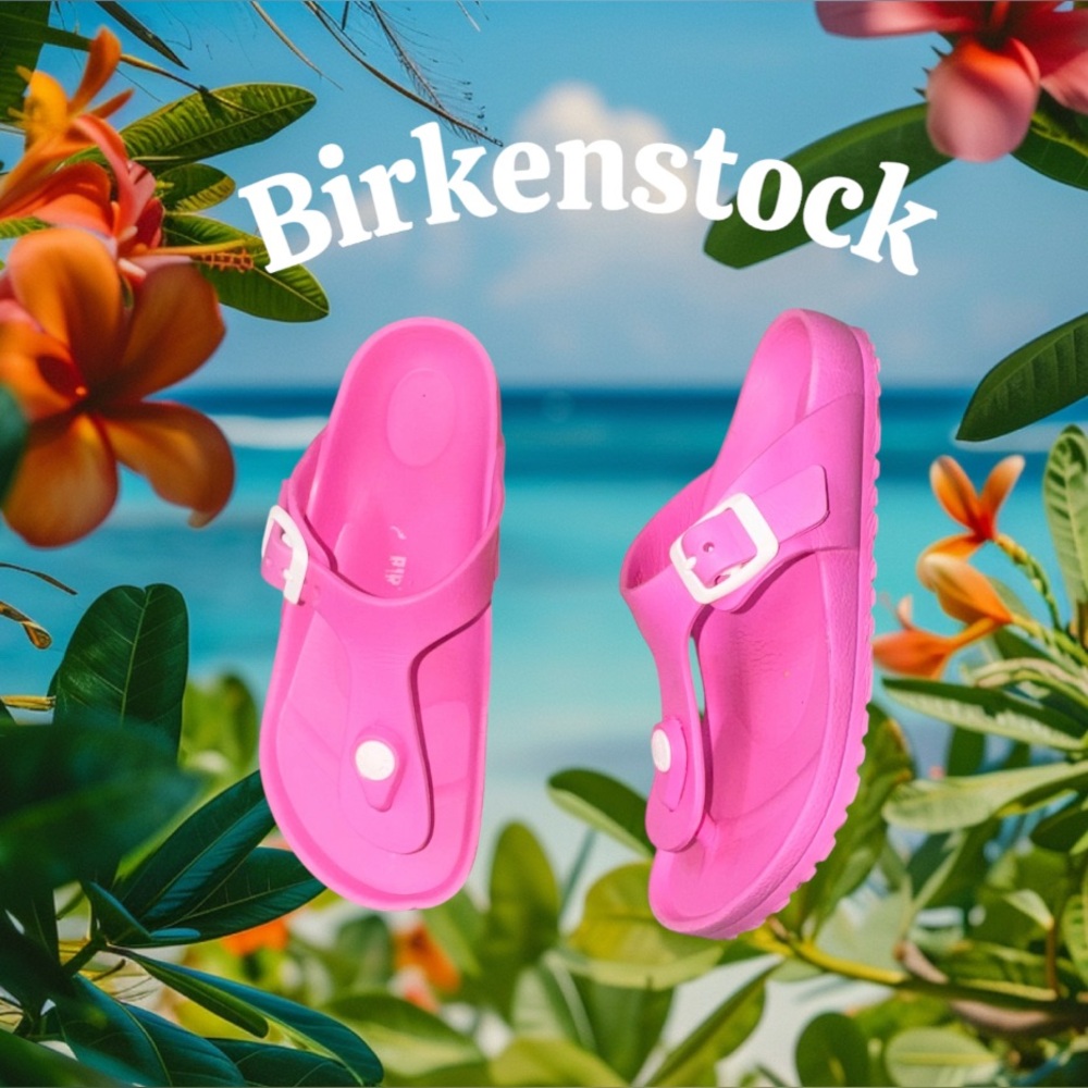 BIRKENSTOCK GIZEH pink thong sandals GIRL’s shoes  size 12